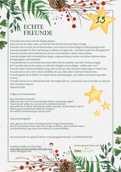 Bild für Post Lebe leichter Adventskalender
